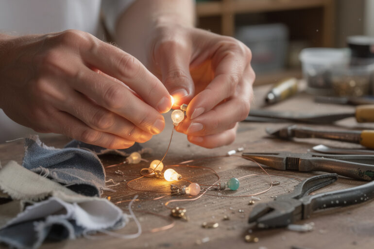 découvrez comment créer facilement vos propres bijoux lumineux diy à la maison grâce à nos astuces et tutoriels simples et créatifs.
