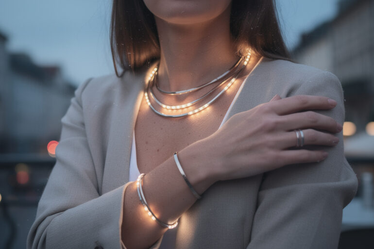 découvrez nos bijoux lumineux à led, la tendance futuriste parfaite pour illuminer vos soirées avec style et originalité.
