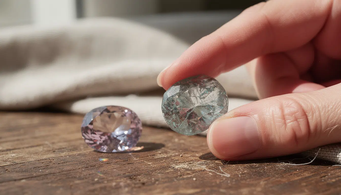 découvrez comment distinguer une véritable pierre précieuse d'une pierre synthétique grâce à nos conseils et astuces d'experts en gemmologie.