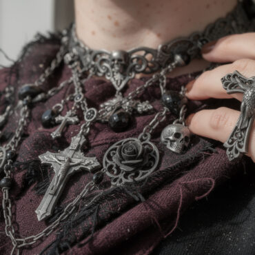 explorez notre sélection unique de bijoux fantaisie gothique à petits prix pour ajouter une touche mystérieuse et élégante à votre look.