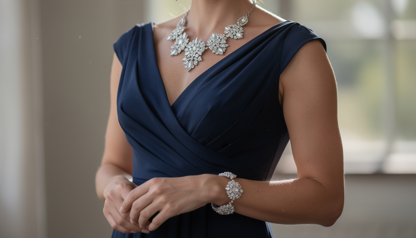 découvrez comment choisir les meilleurs bijoux pour sublimer une robe bleu marine et rehausser votre style avec élégance et raffinement.
