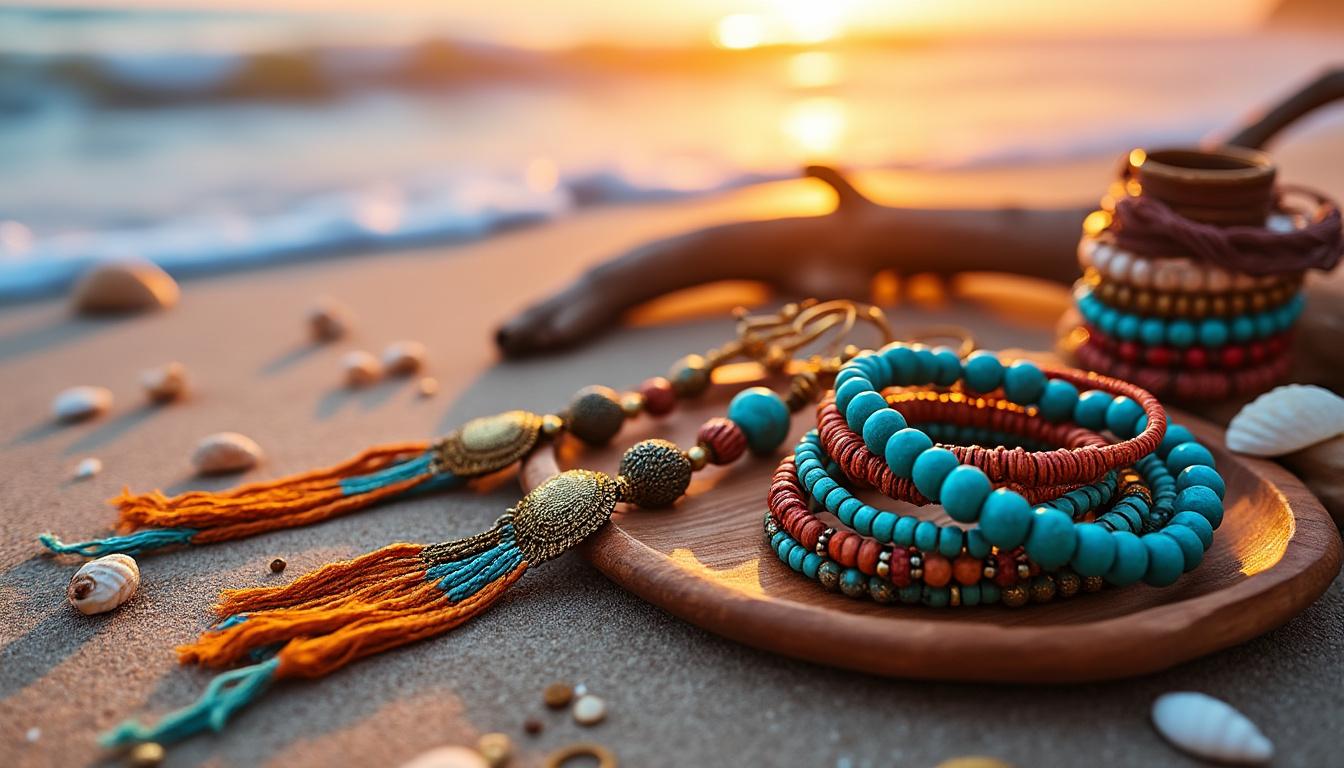 découvrez les tendances de l'été avec notre sélection exclusive de bijoux baba cool, alliant style bohème et fraîcheur estivale pour un look unique et décontracté.