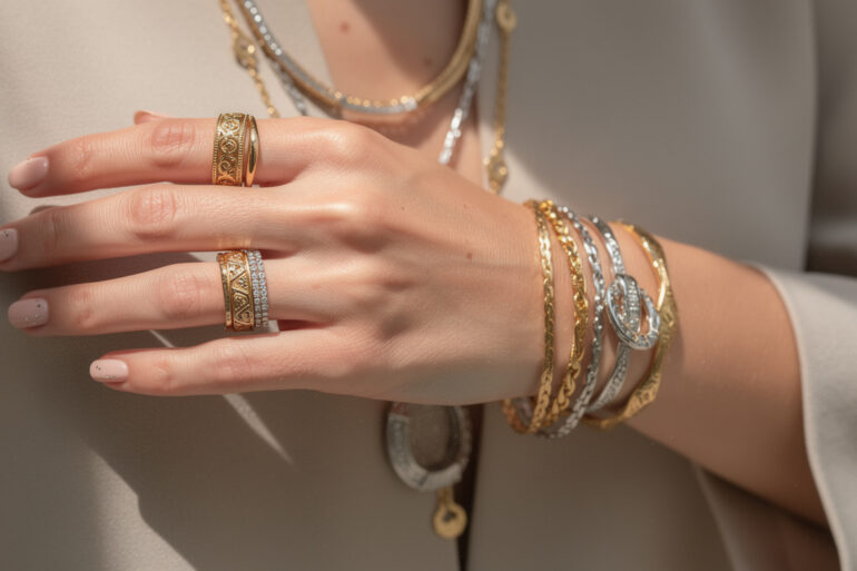 découvrez comment mixer bijoux en or et en argent avec style grâce à notre guide ultime pour un look élégant et harmonieux.