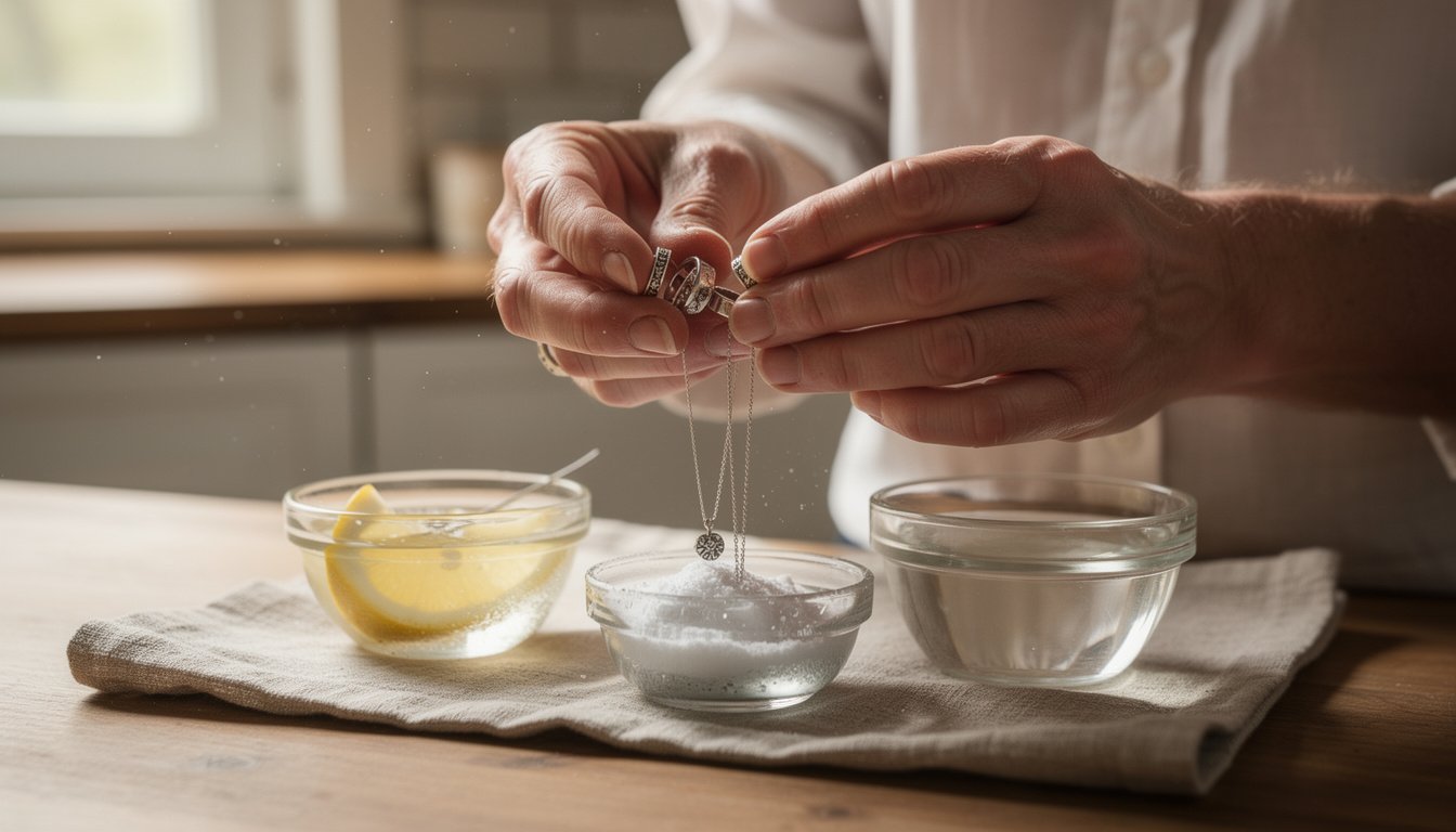 découvrez 3 recettes maison naturelles pour nettoyer et préserver l'éclat de vos bijoux en argent sans utiliser de produits chimiques agressifs.
