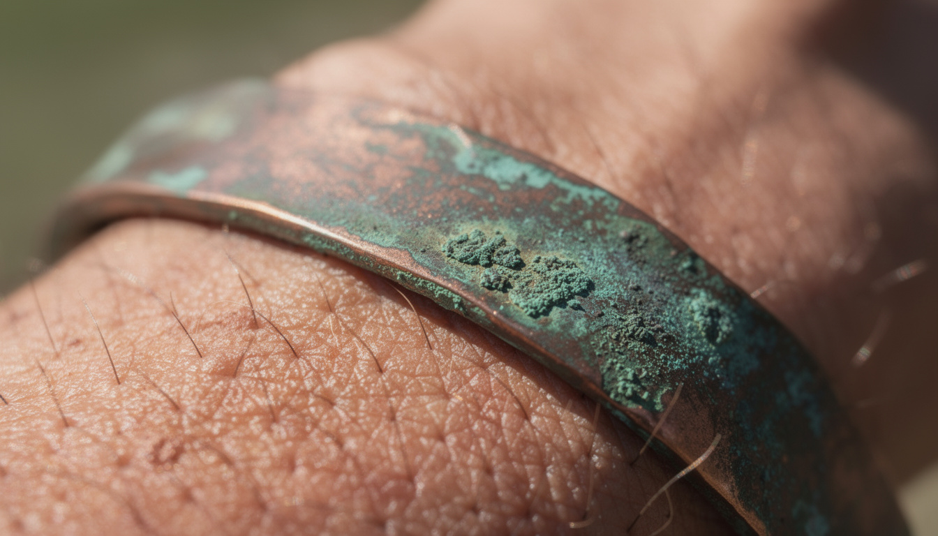découvrez les risques du vert-de-gris sur vos bijoux en cuivre et comment préserver votre peau des réactions allergiques liées à ce phénomène.