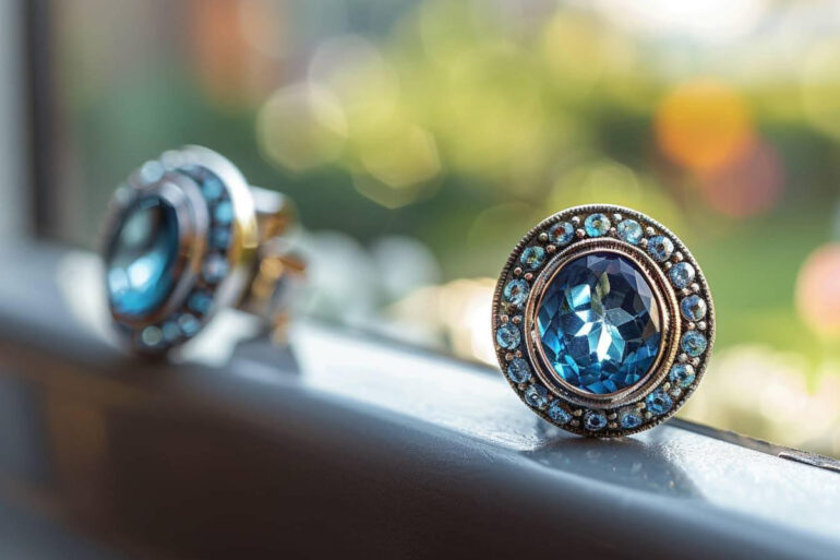boucles oreilles topaze